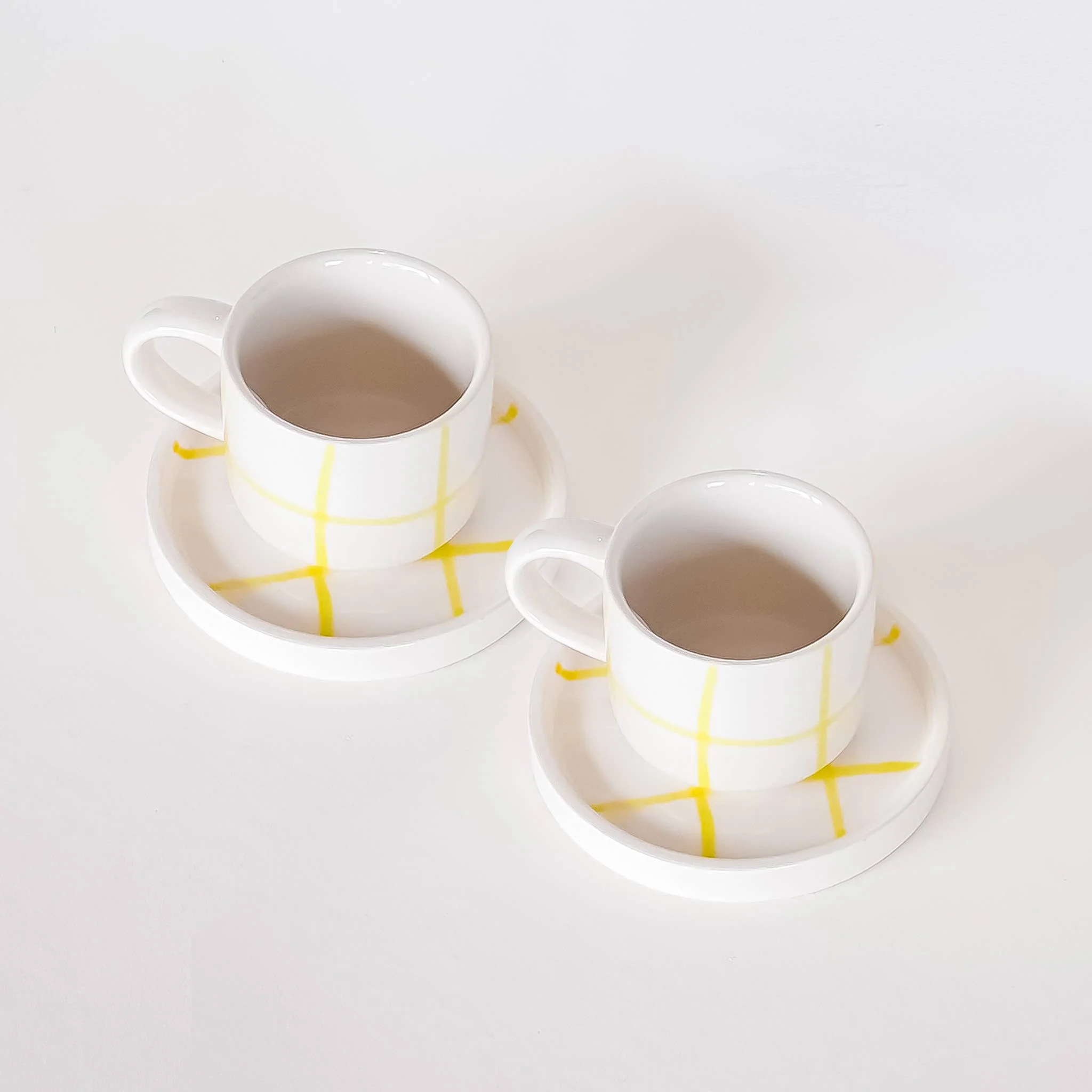 Tasse espresso et soucoupe spiaggia jaune - Image 2