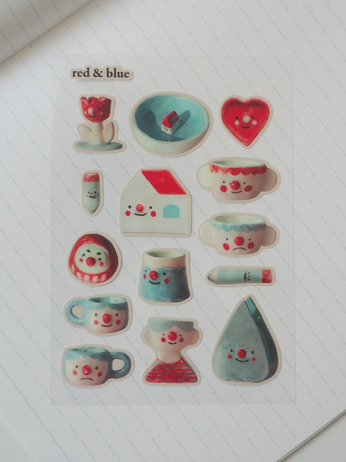 Feuille d'autocollants 'Bleu et rouge' - Image 2
