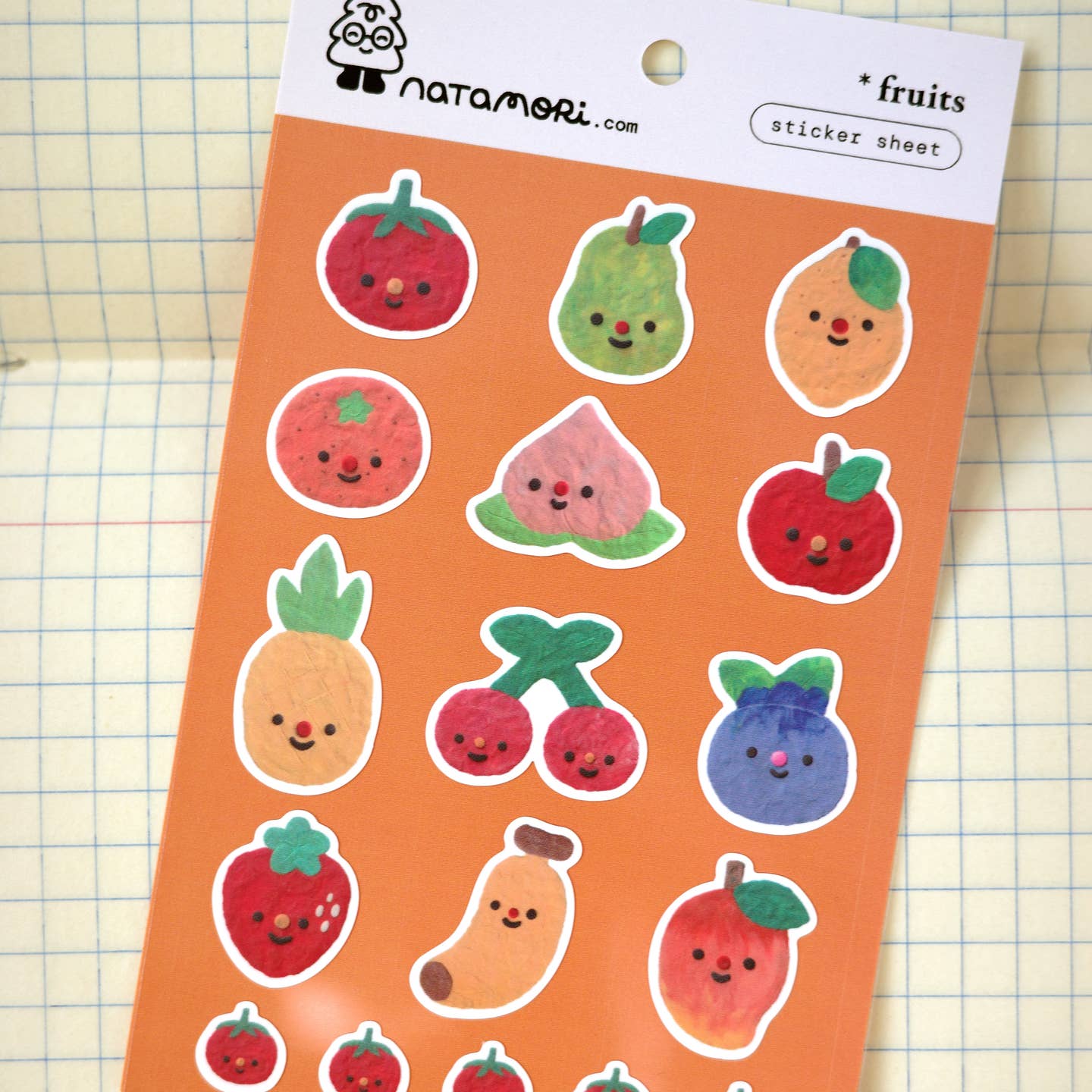 Feuille d'autocollants 'Fruits'