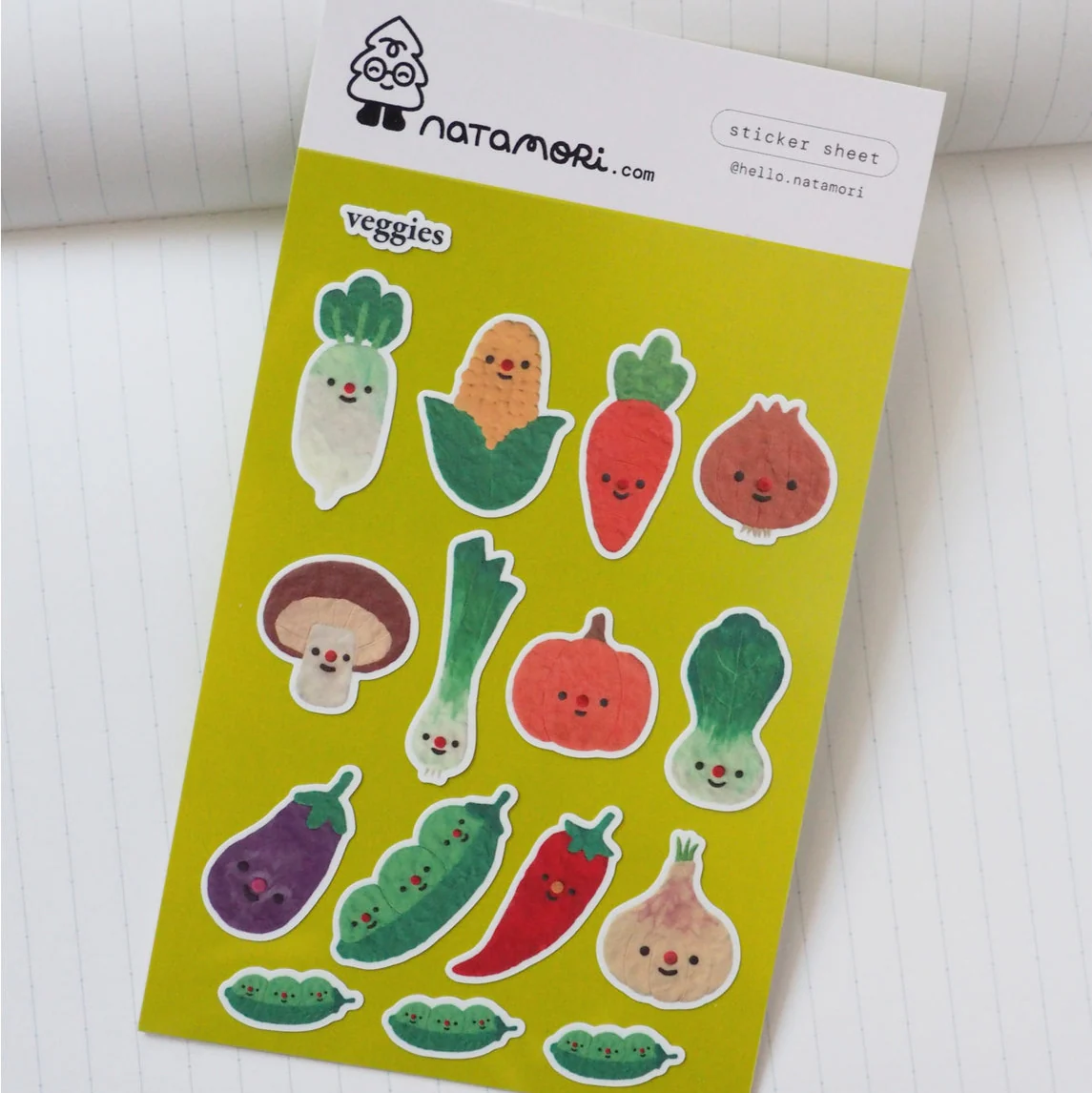 Feuille d'autocollants 'Légumes'