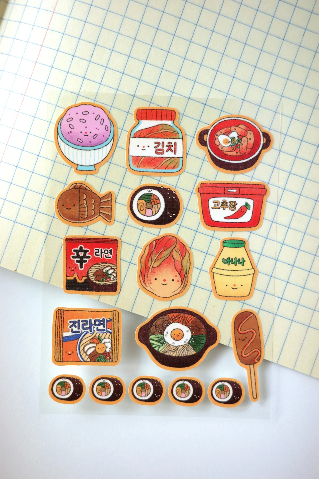 Feuille d'autocollants 'Yummy Korea' - Image 2