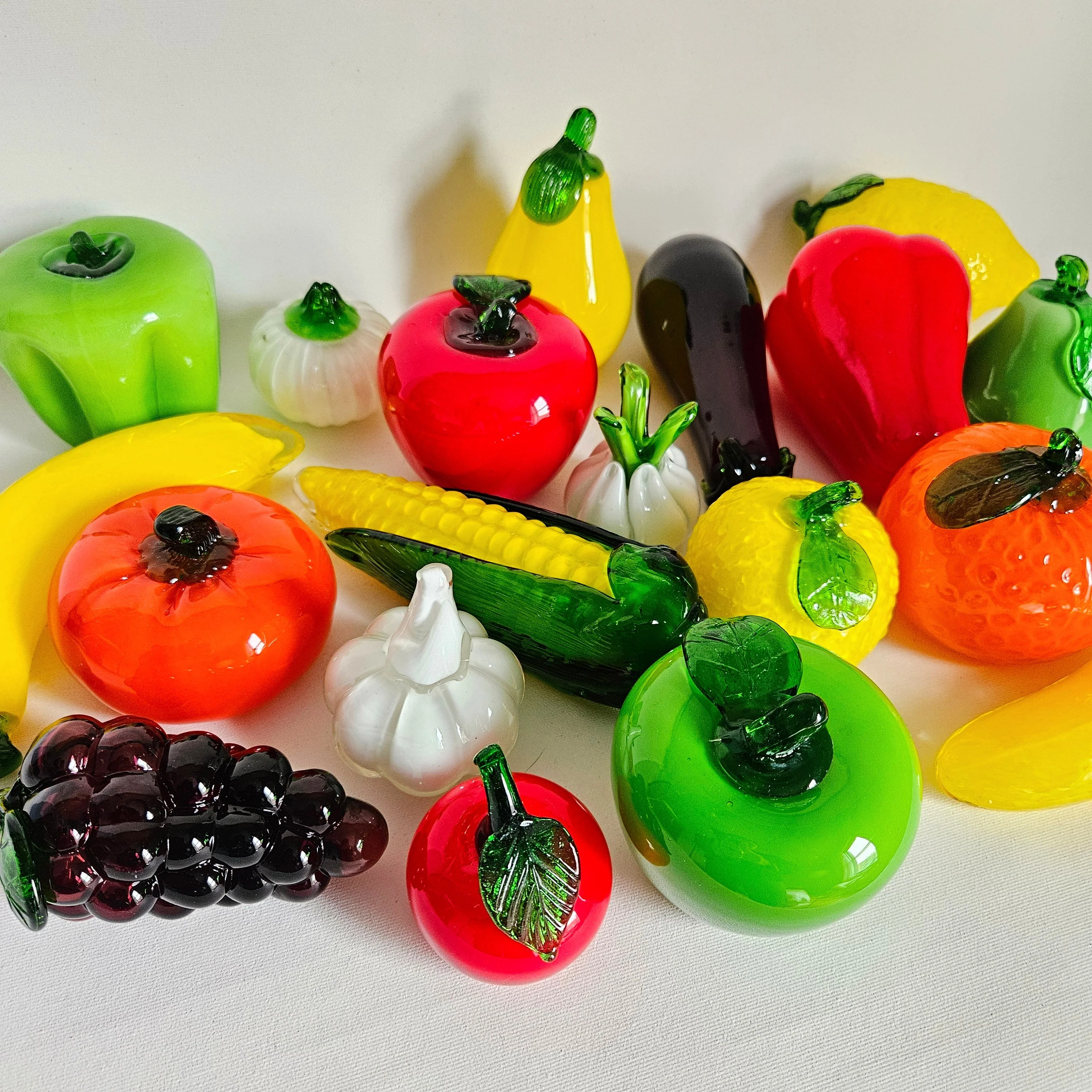 Fruits et légumes en verre soufflé vintages - Image 2