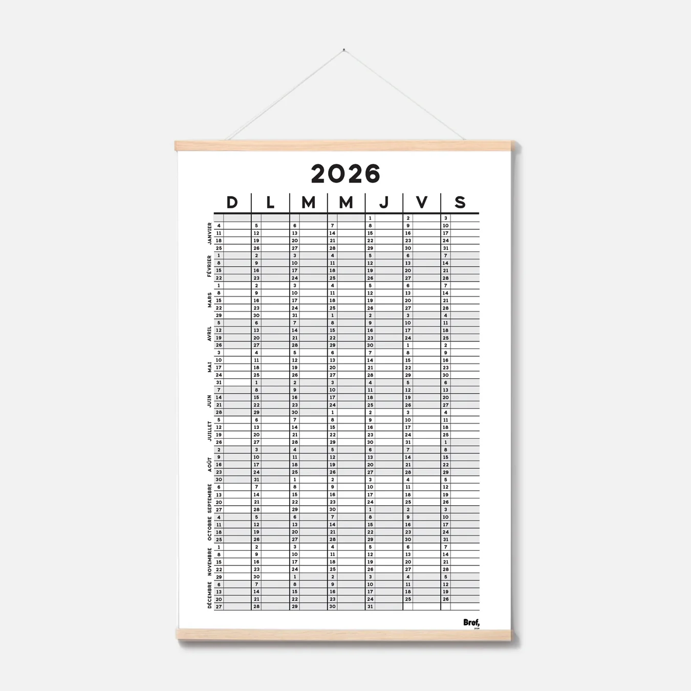 Grand calendrier annuel 2026 [24x36po] - Image 5