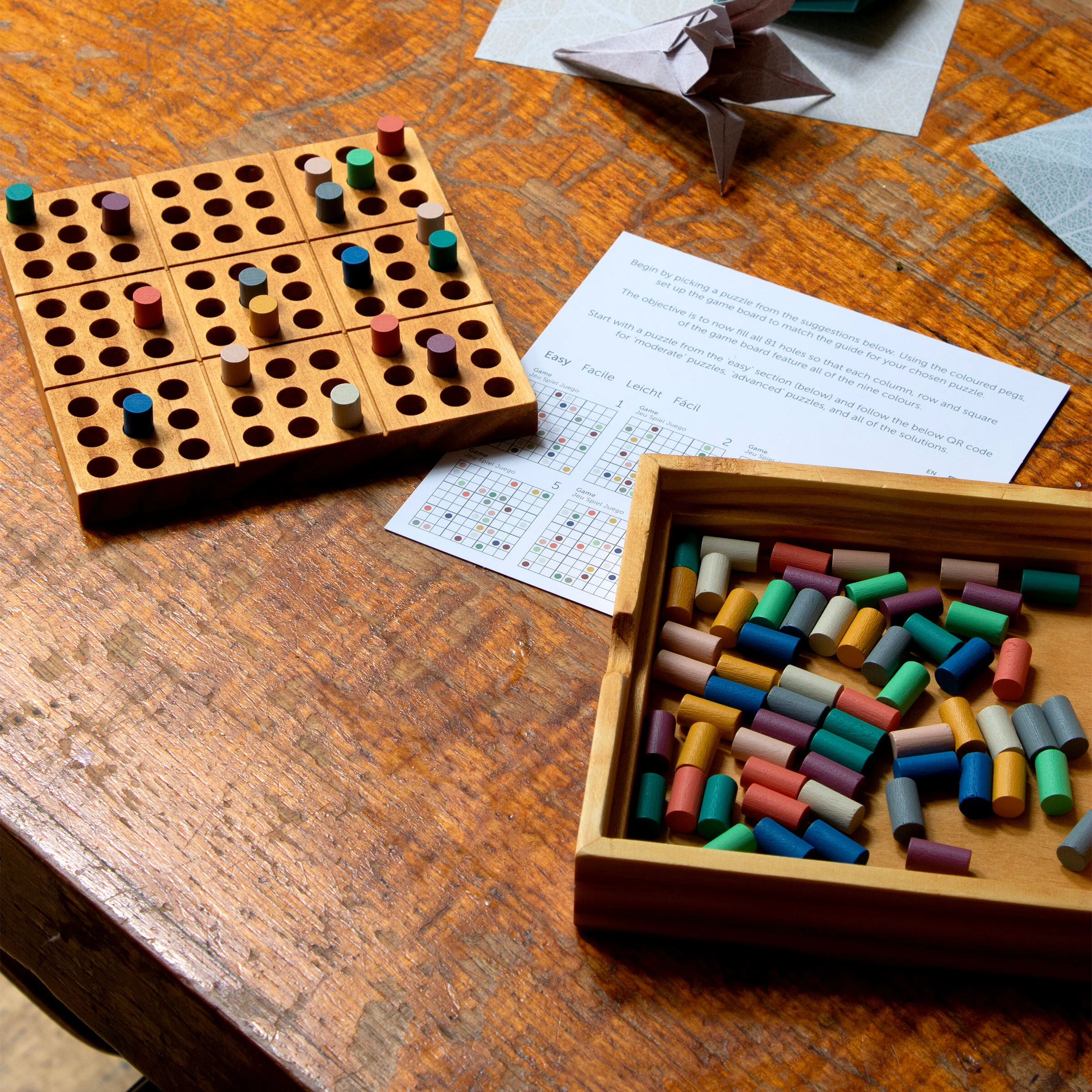 Jeu sudoku coloré en bois - Image 3
