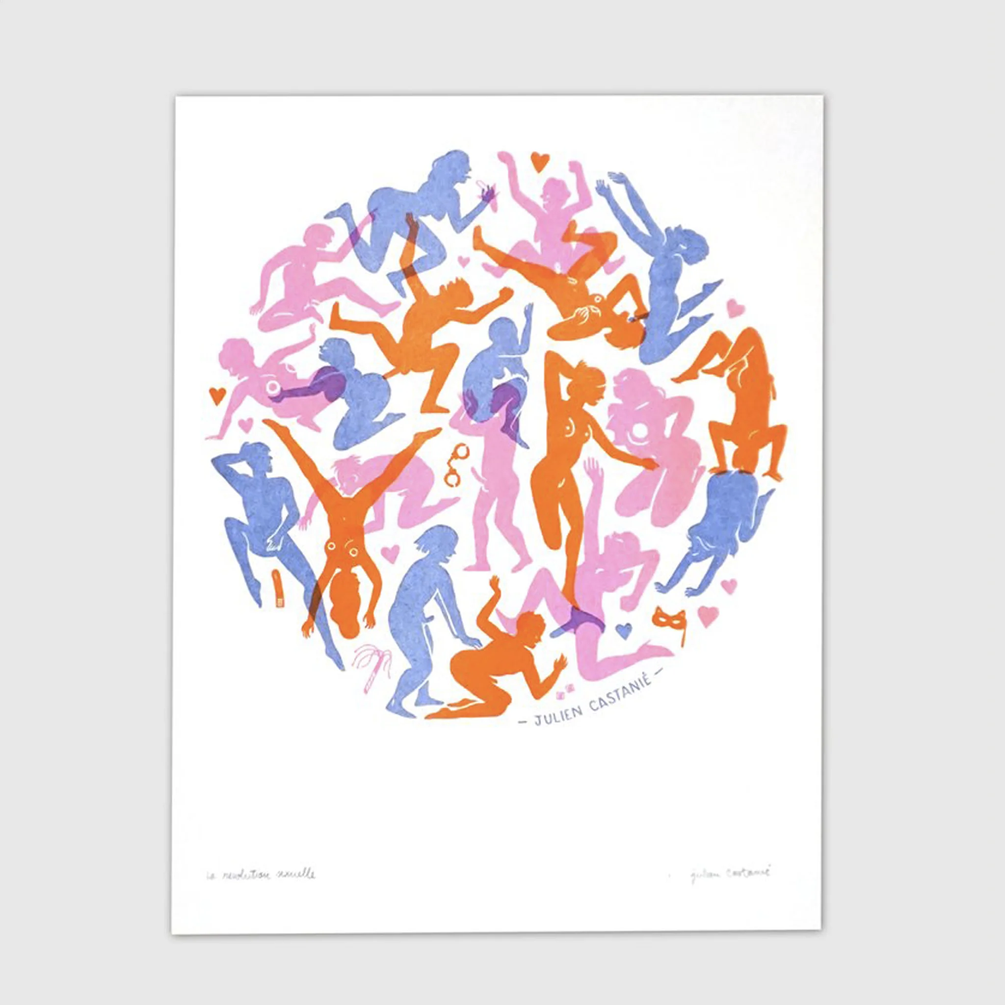 Affiche risographie 'La révolution sexuelle'