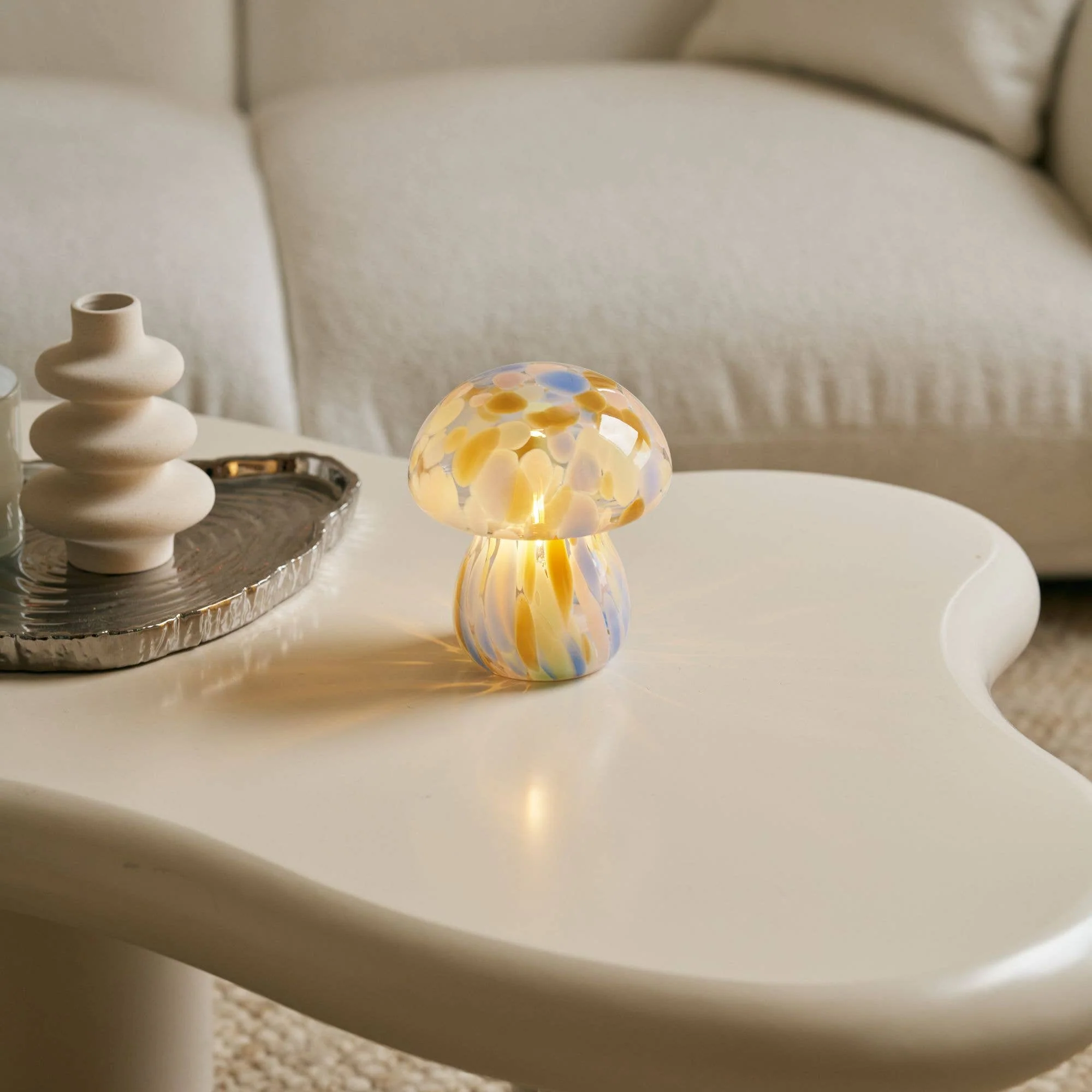 Lampe champignon pop en verre - Image 3