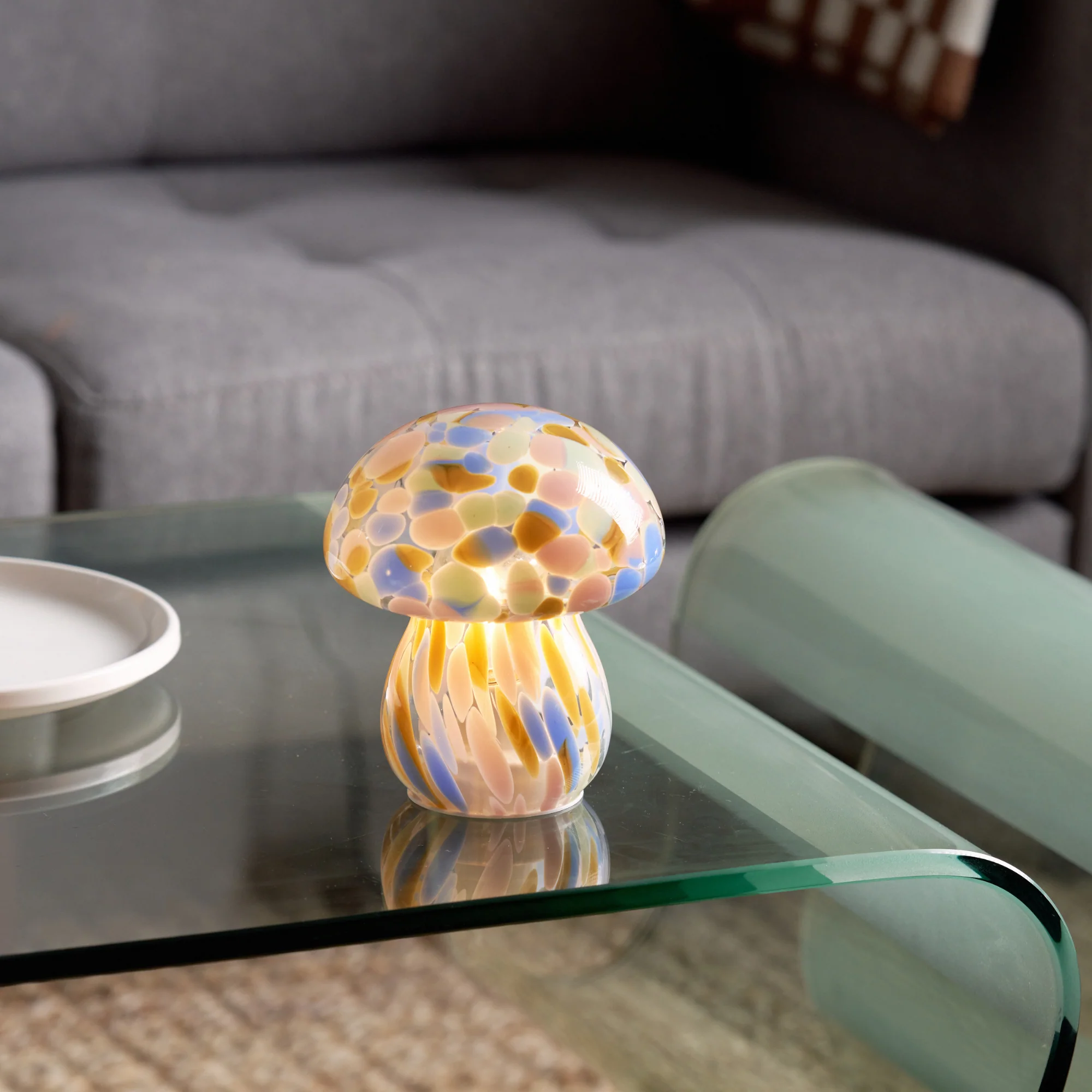 Lampe champignon pop en verre - Image 4