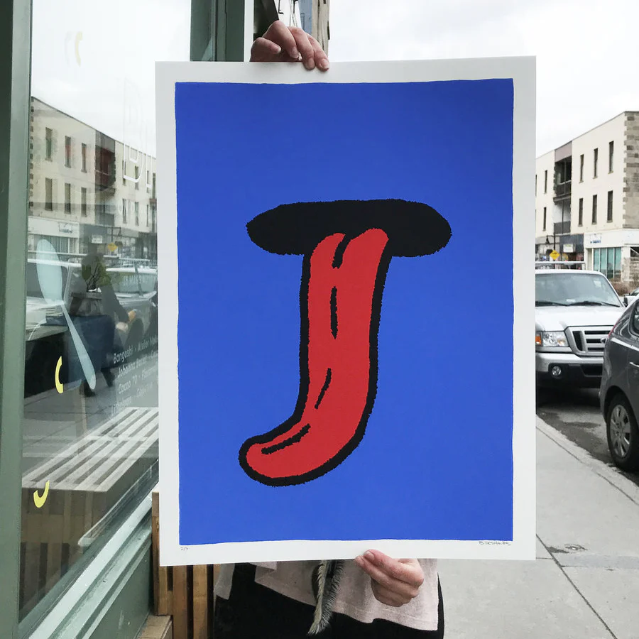 Affiche sérigraphiée 'Avec la langue' - Image 3