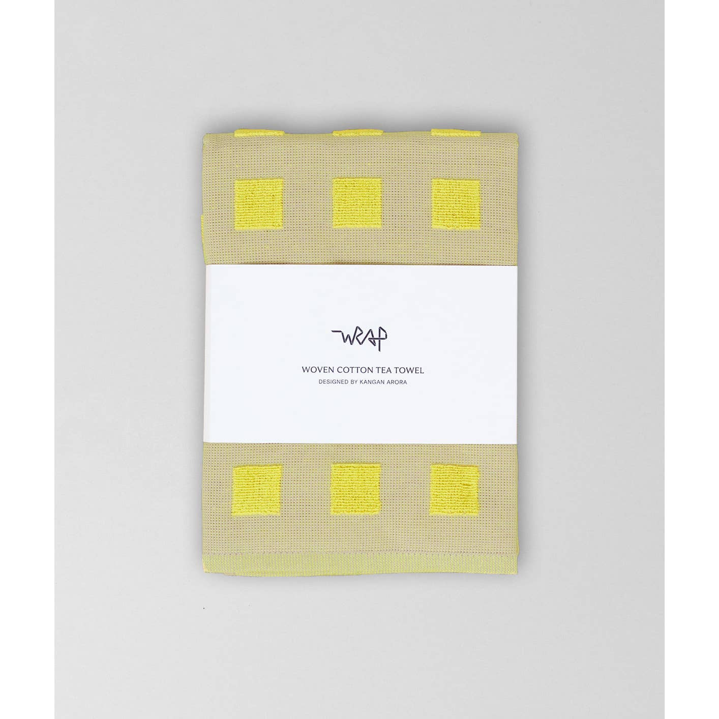 Linge à vaisselle carrés jaunes - Image 2