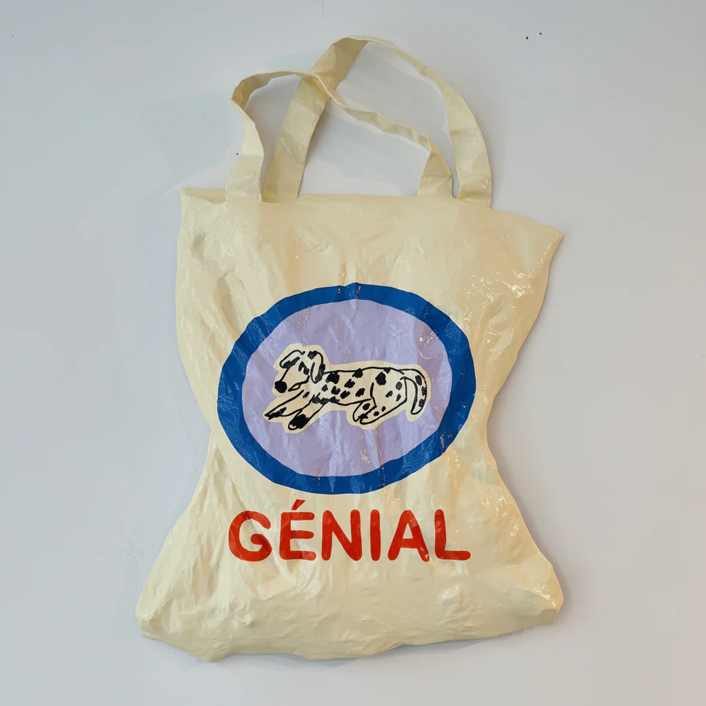 Oeuvre originale en papier mùché 'Génial'