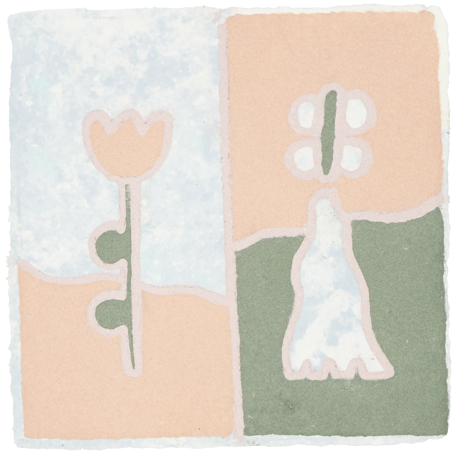 Oeuvre originale 'Papillons-fleurs A' - Image 2