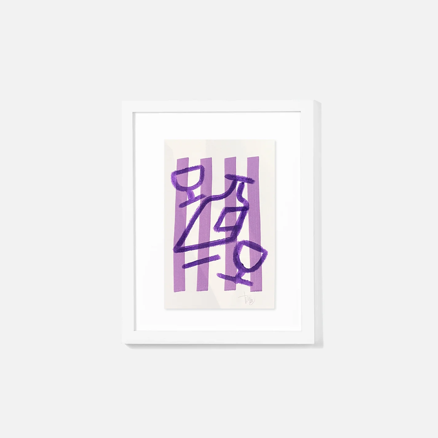 Oeuvre originale 'Stripes no.3 - violet'