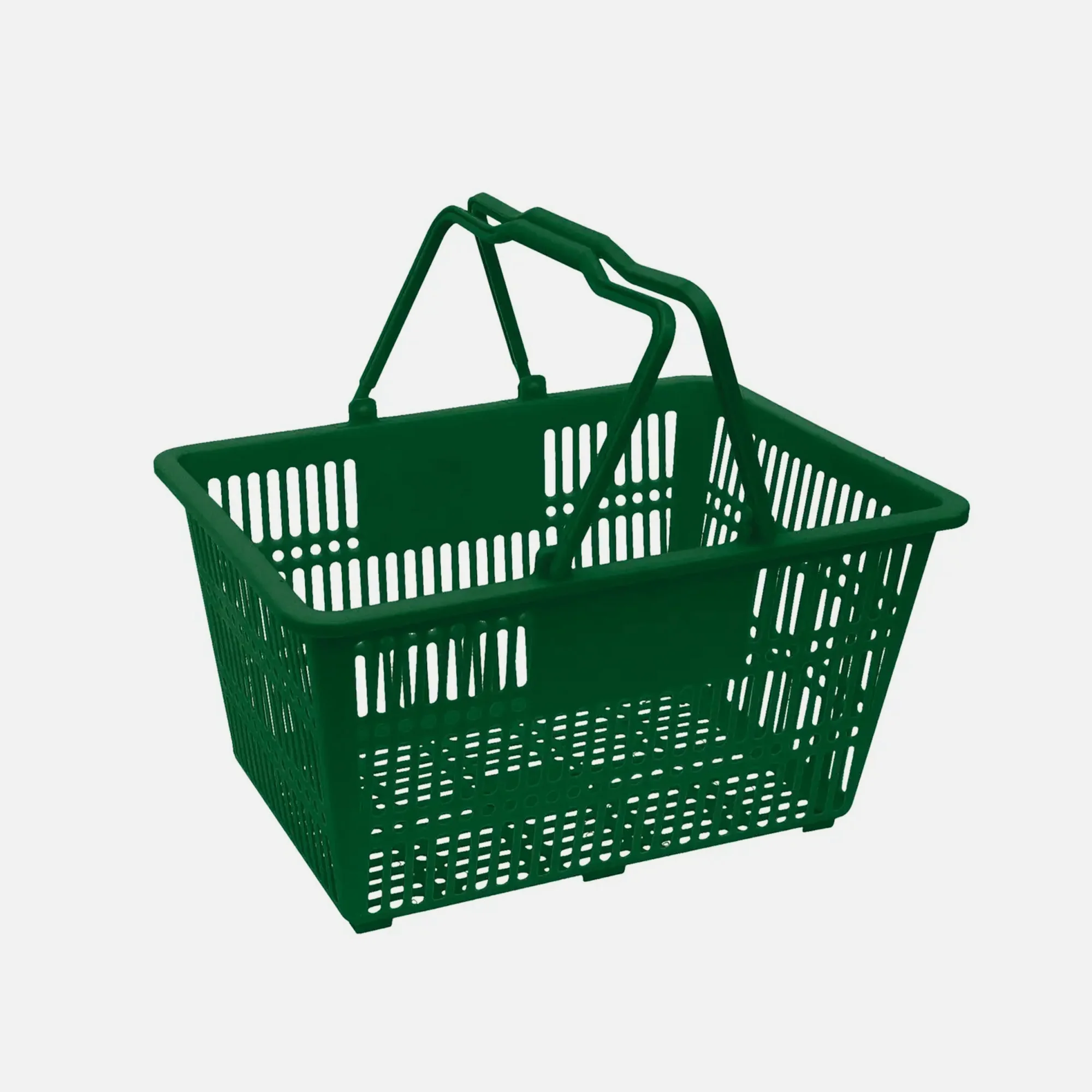 Panier de courses en plastique vert