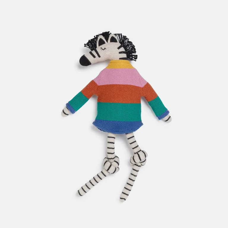 Peluche zèbre arc-en-ciel