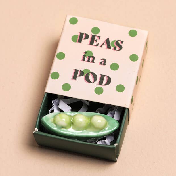 Petit porte-chance en céramique Petits pois