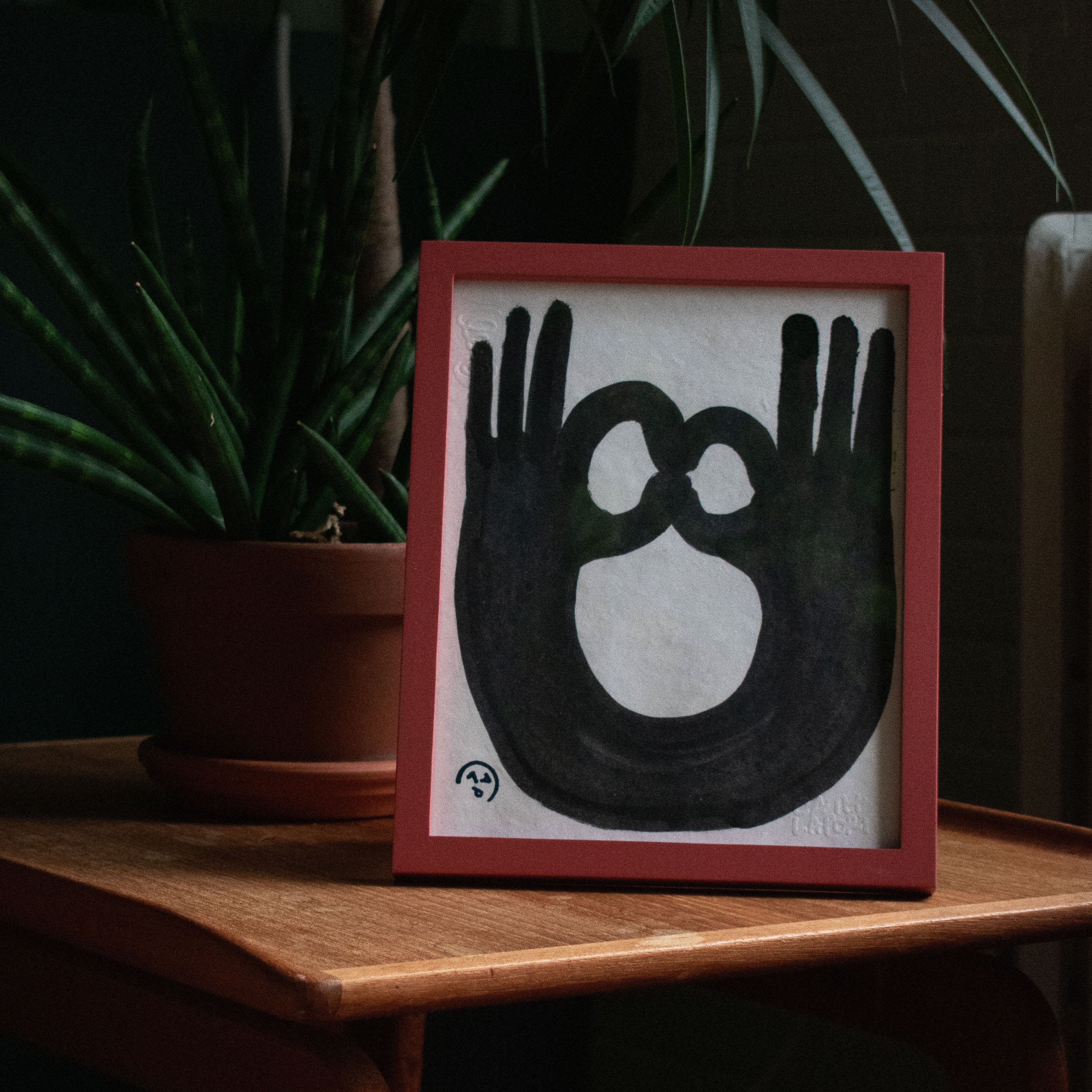Petite oeuvre Buddy 'Perf à l'infini' encadrée [tel quel]