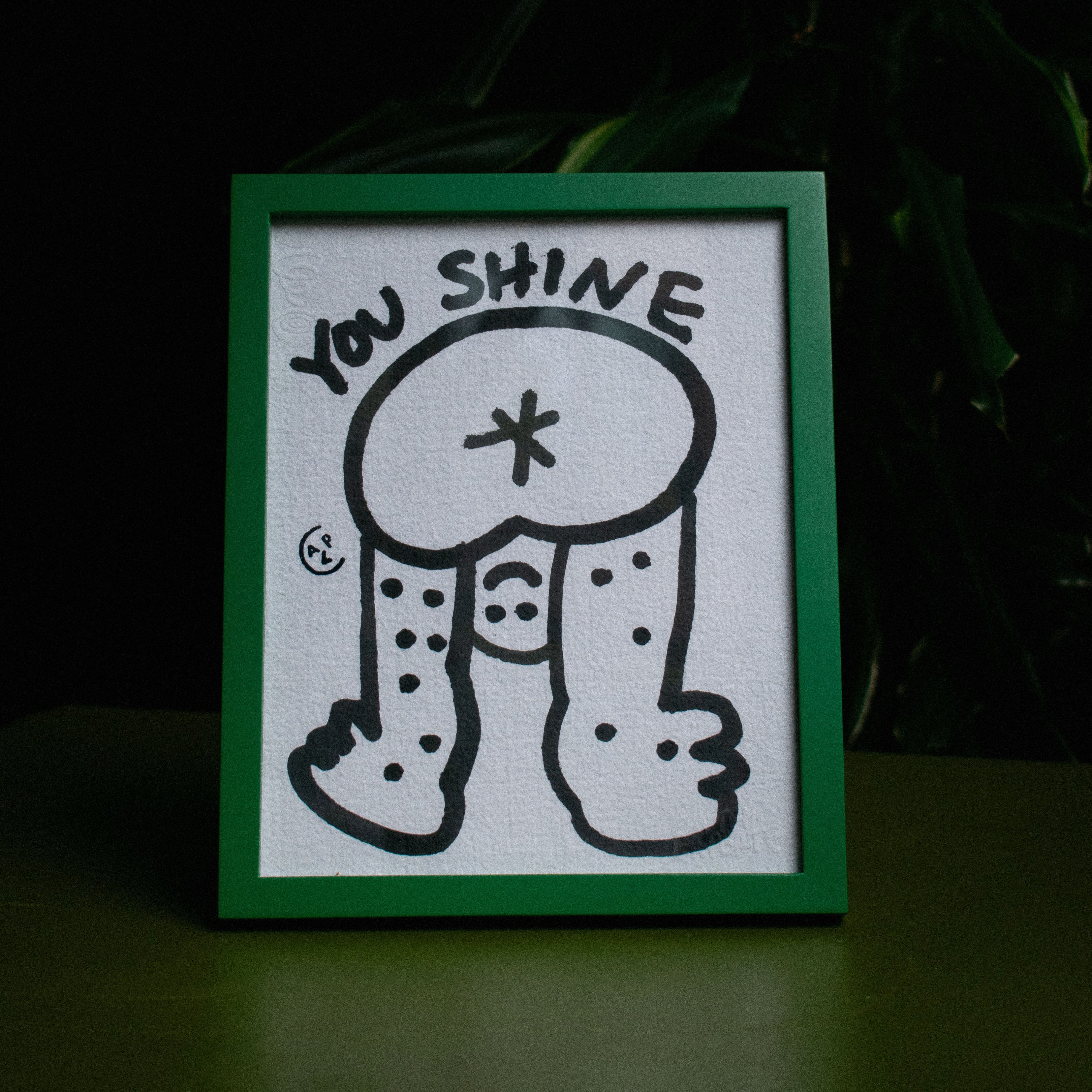 Petite oeuvre Buddy 'You Shine' encadrée [tel quel]