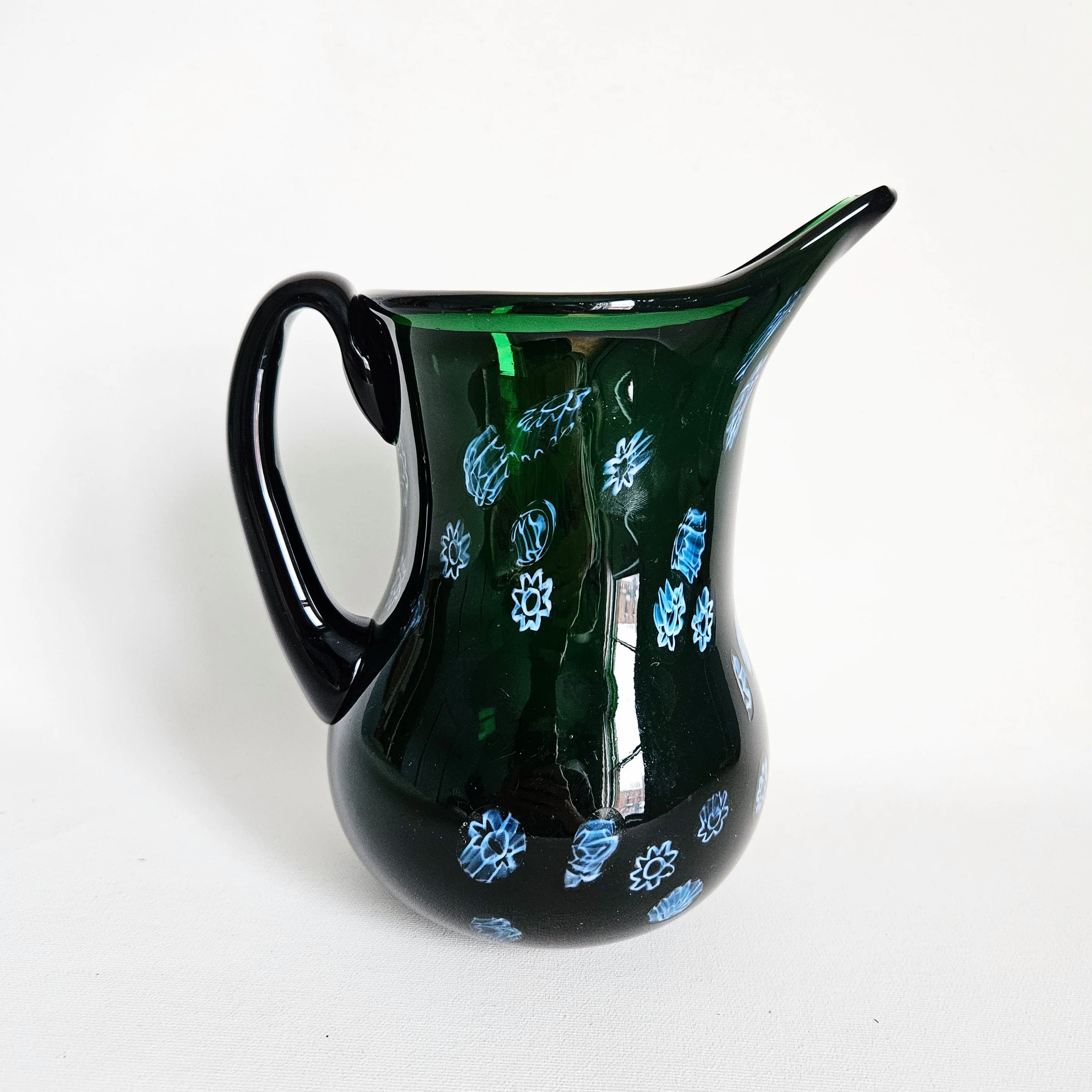 Pichet en verre soufflé vintage millefiori - Image 3