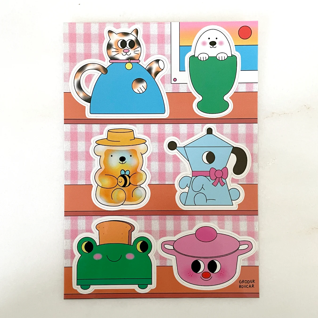 Feuille d'autocollants Kitchen Friends
