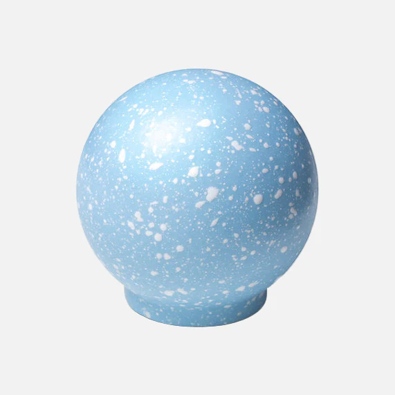 Poignée (ou crochet) splash blanc sur bleu pùle