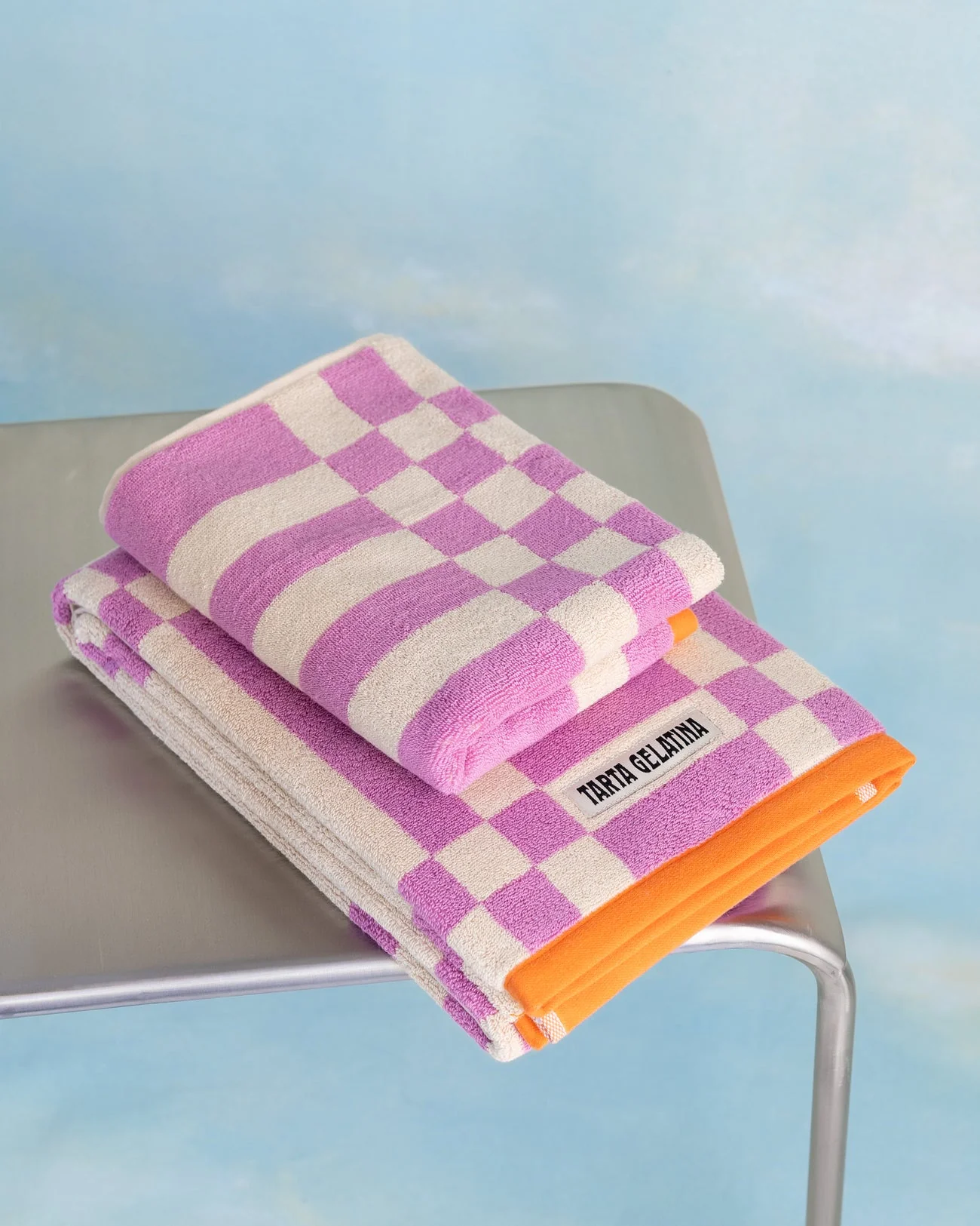Serviette à main Marina magenta - Image 2
