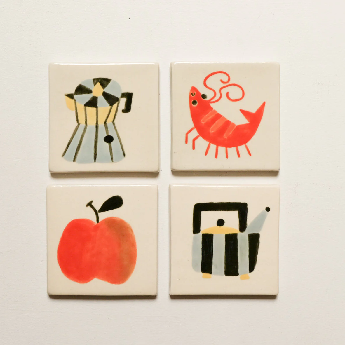 Sous-verre / tuile en céramique [modèles variés] - Image 2