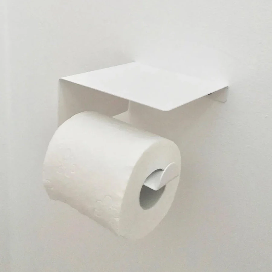 Support à papier hygiénique blanc - Image 4