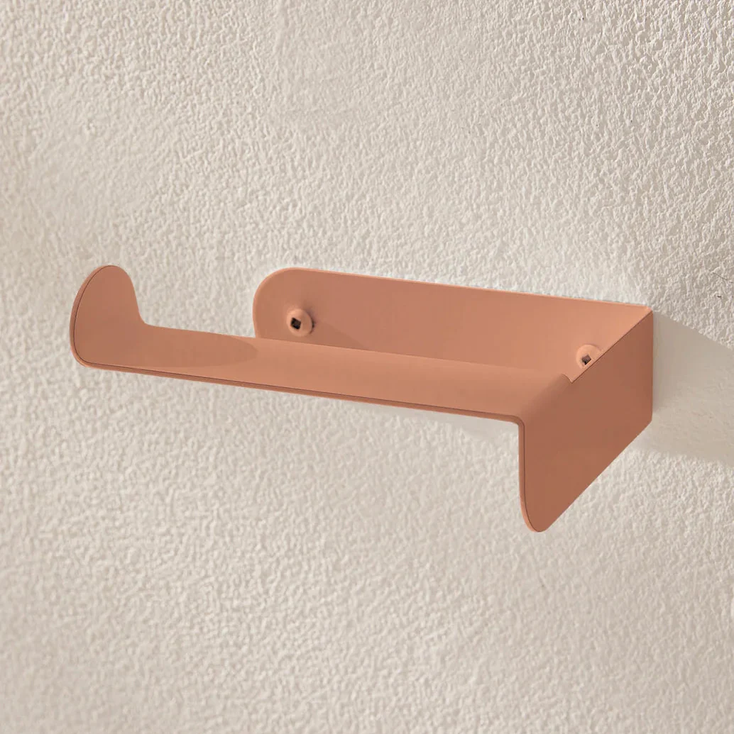 Support à papier hygiénique compact terracotta