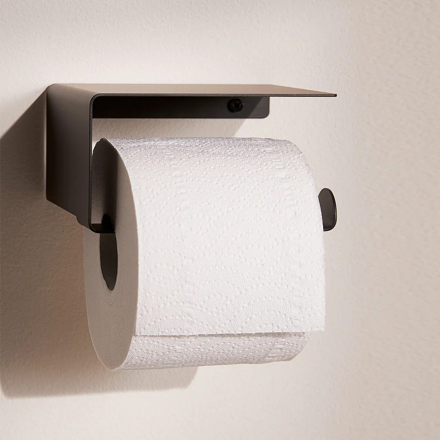 Support à papier hygiénique noir