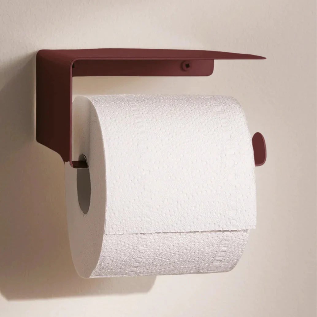 Support à papier hygiénique rouge oxyde