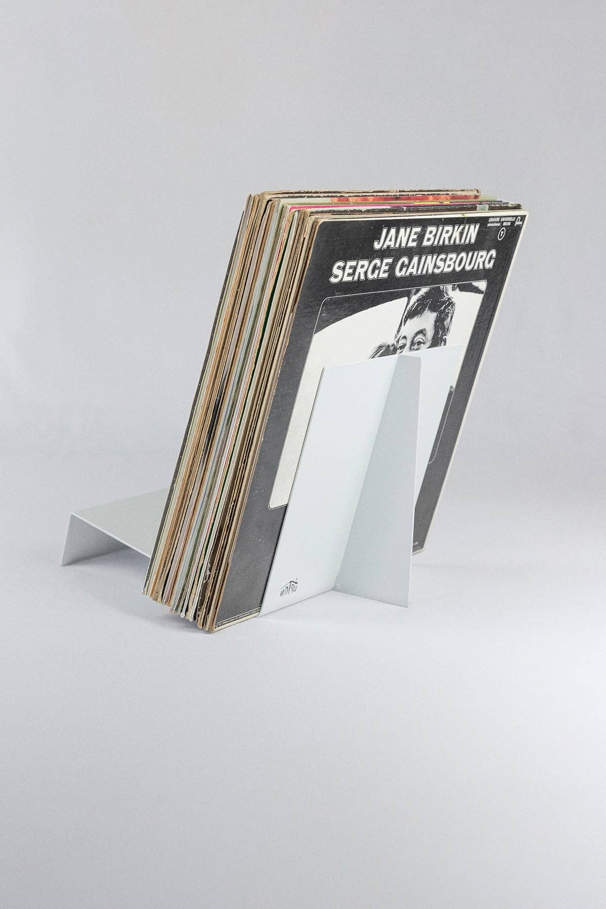 Support LP à livres ou disques blanc - Image 3