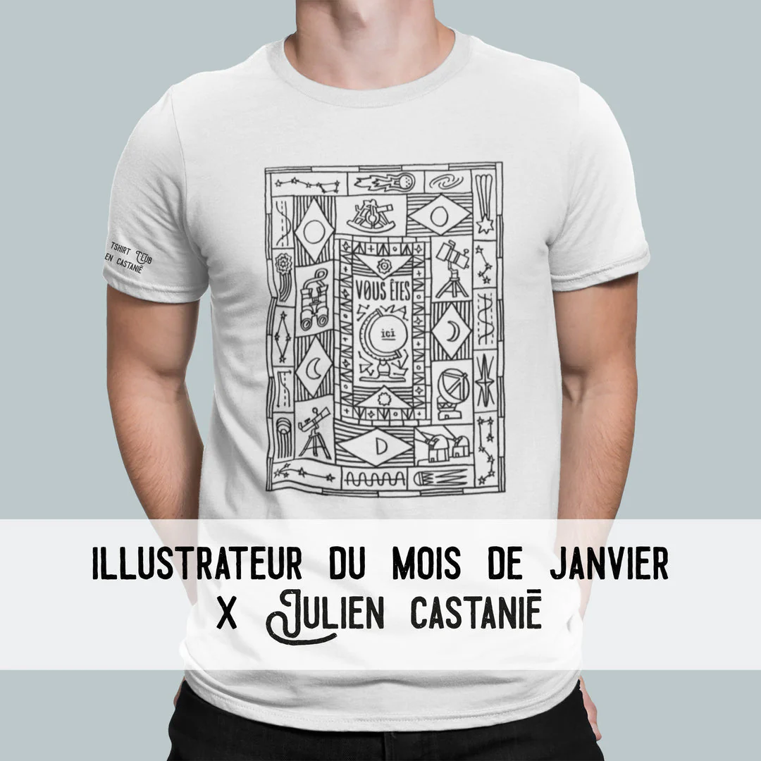 T-shirt unisexe Art T-shirt Club par Julien Castanié - Image 3