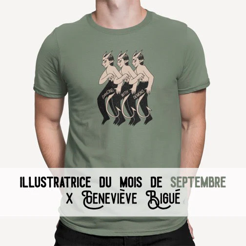 T-shirt unisexe Art T-shirt Club par Geneviève Bigué - Image 3