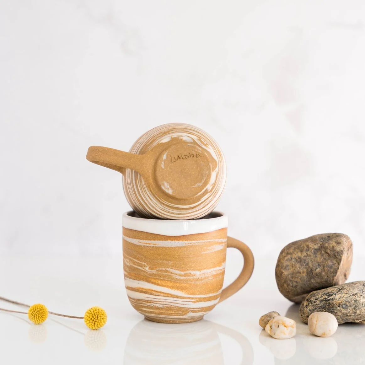 Tasse en grès Marbré - Image 2