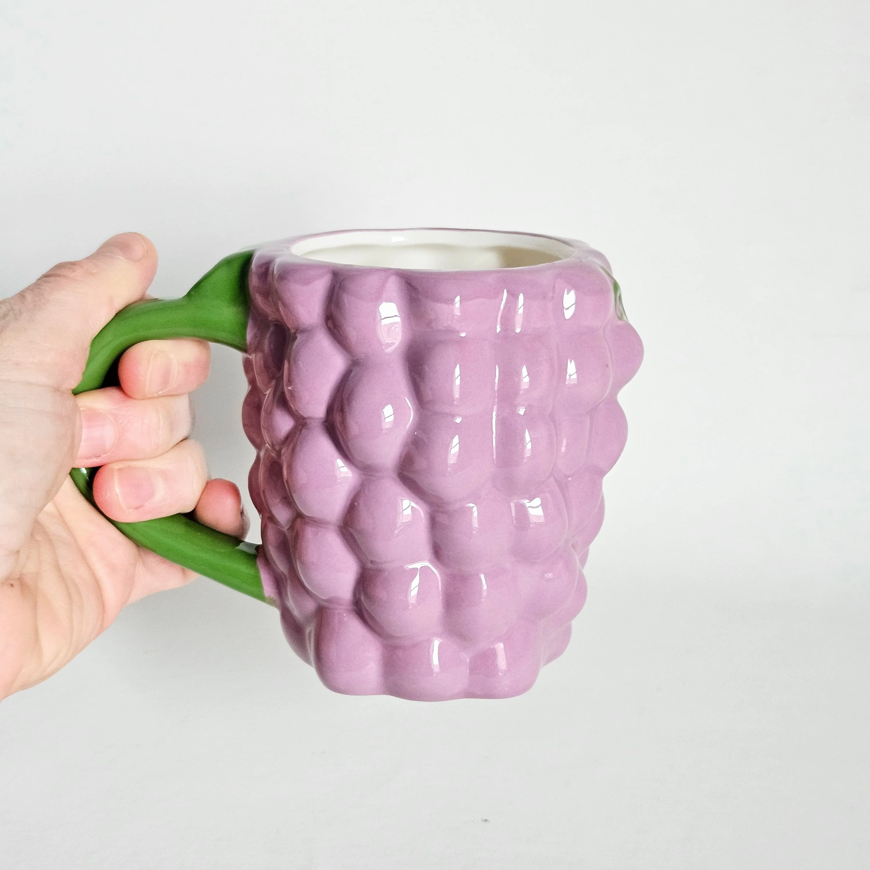 Tasse-mug en céramique texturée vintage Raisin - Image 3