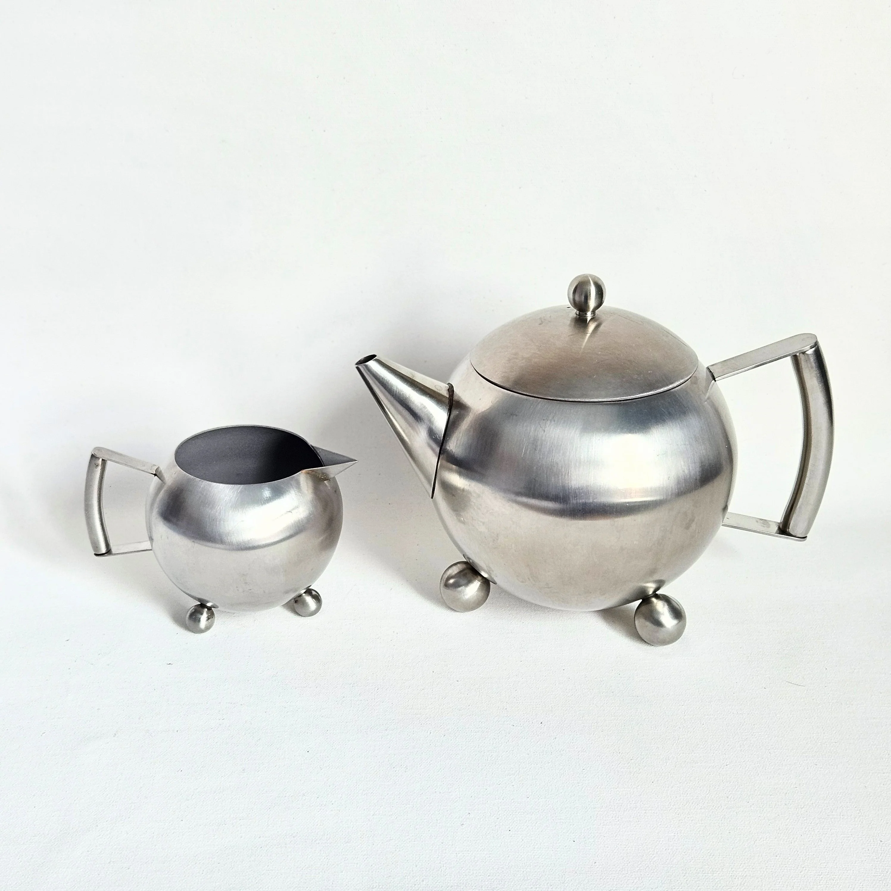 Théière et crémier stainless steel vintage - Image 4