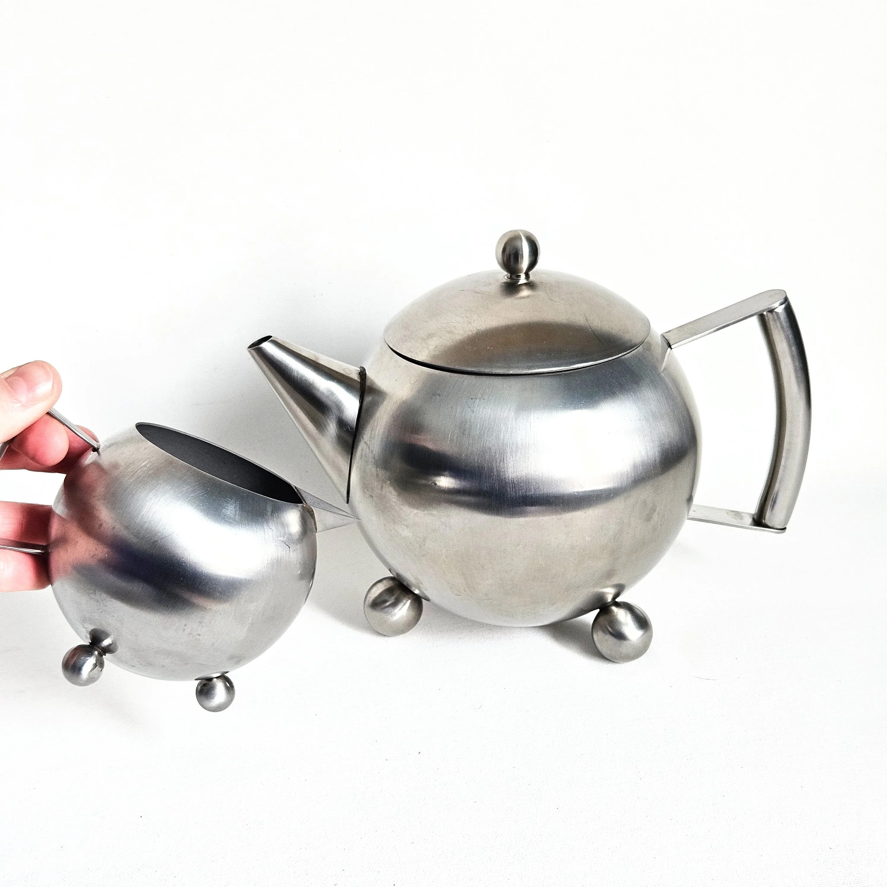 Théière et crémier stainless steel vintage - Image 5