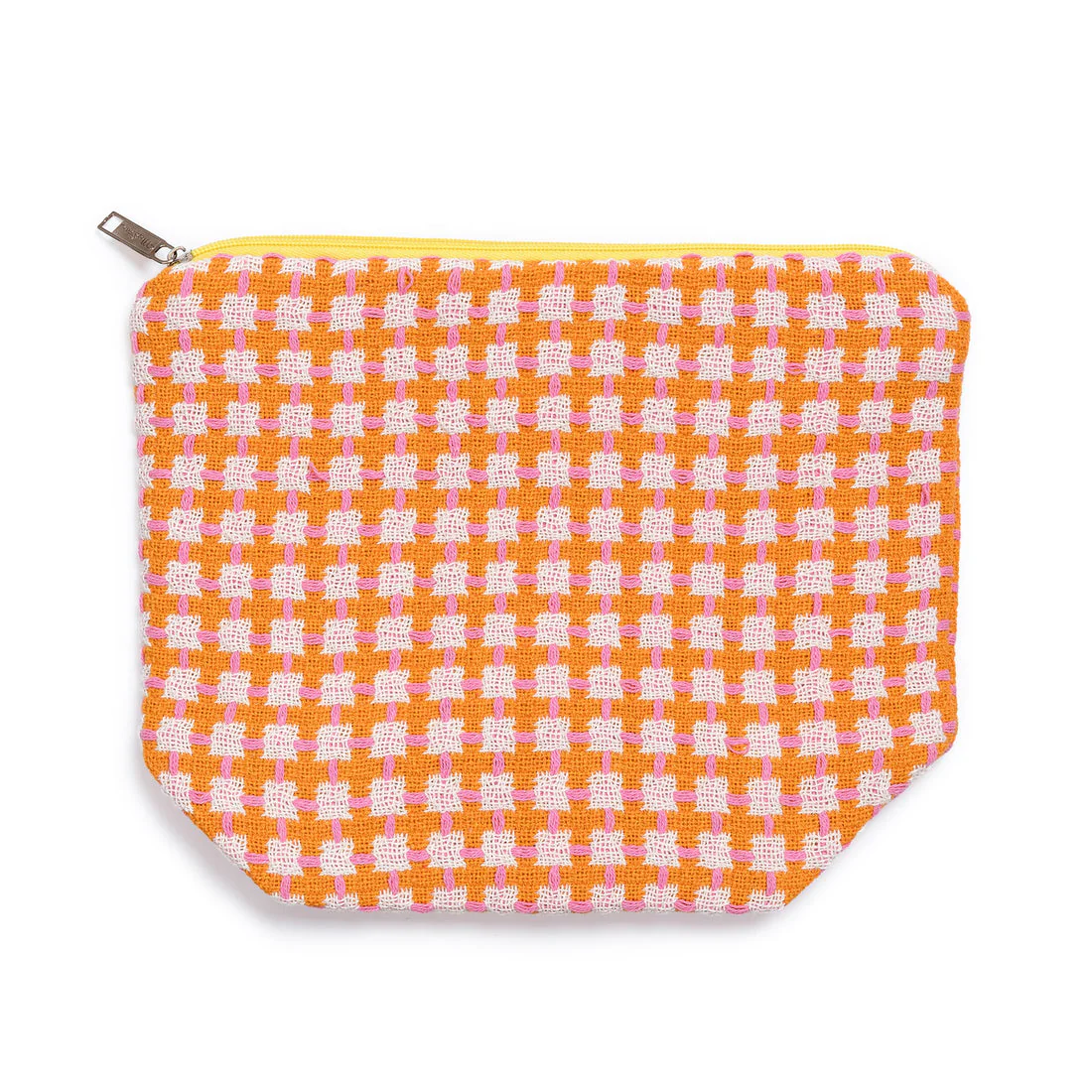 Trousse de toilette en coton recyclé orange et rose - Image 3