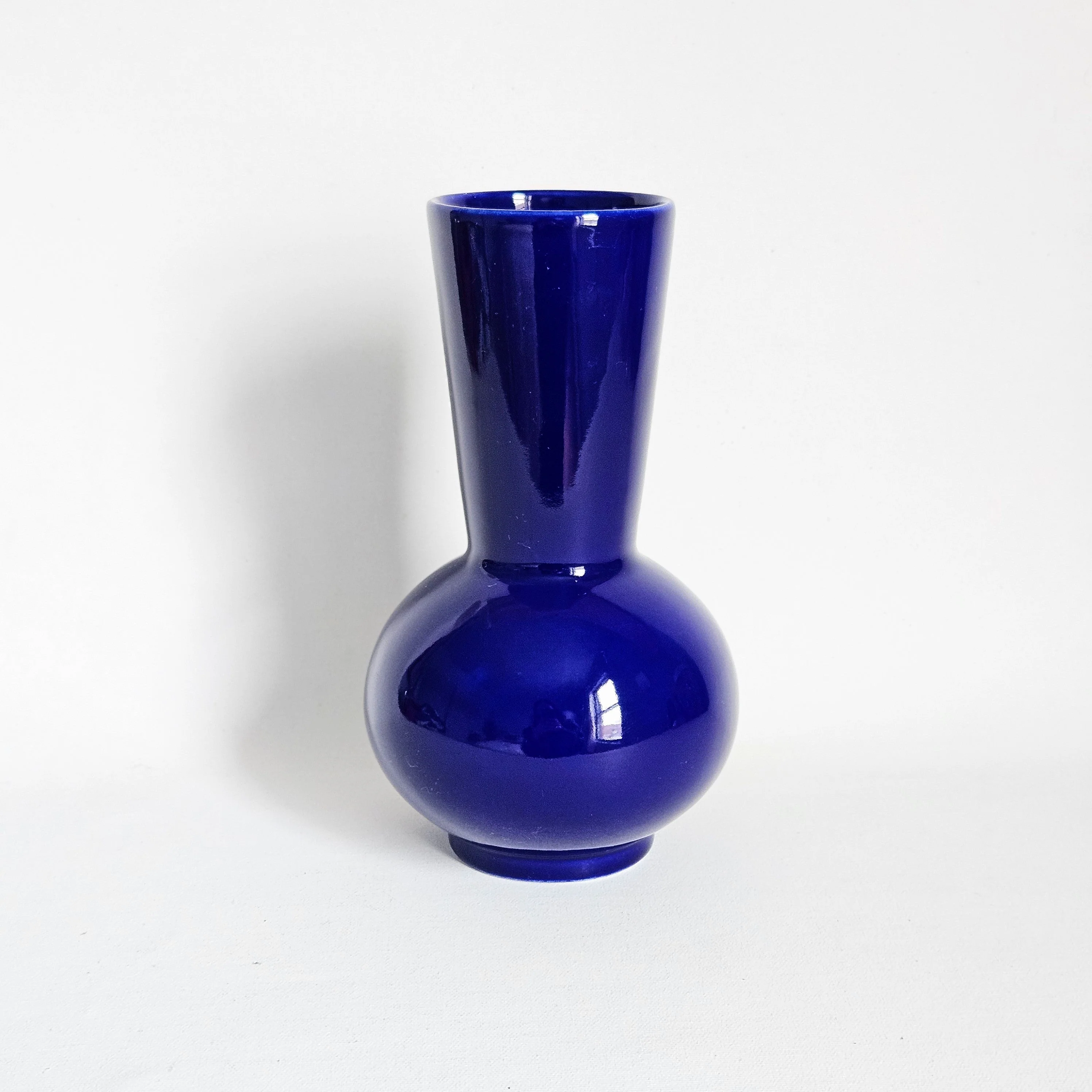 Vase en céramique vintage bleu - Image 3