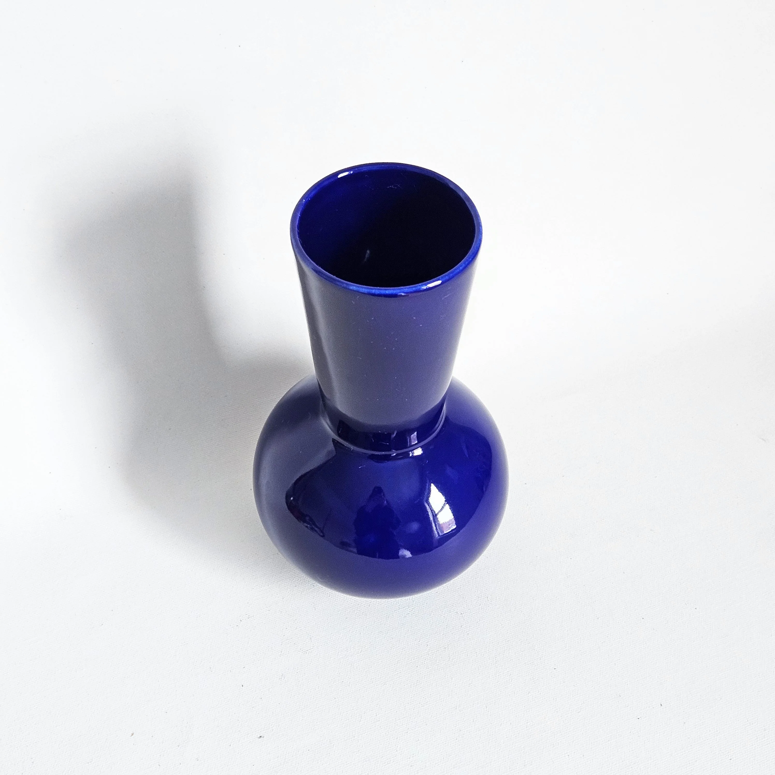 Vase en céramique vintage bleu - Image 4