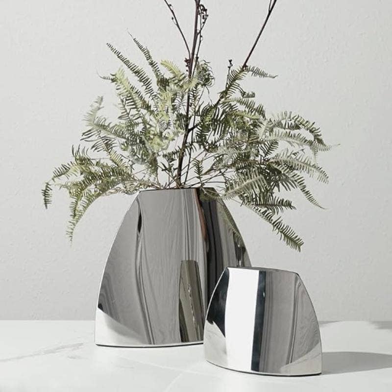 Vase miroir argenté - Image 2