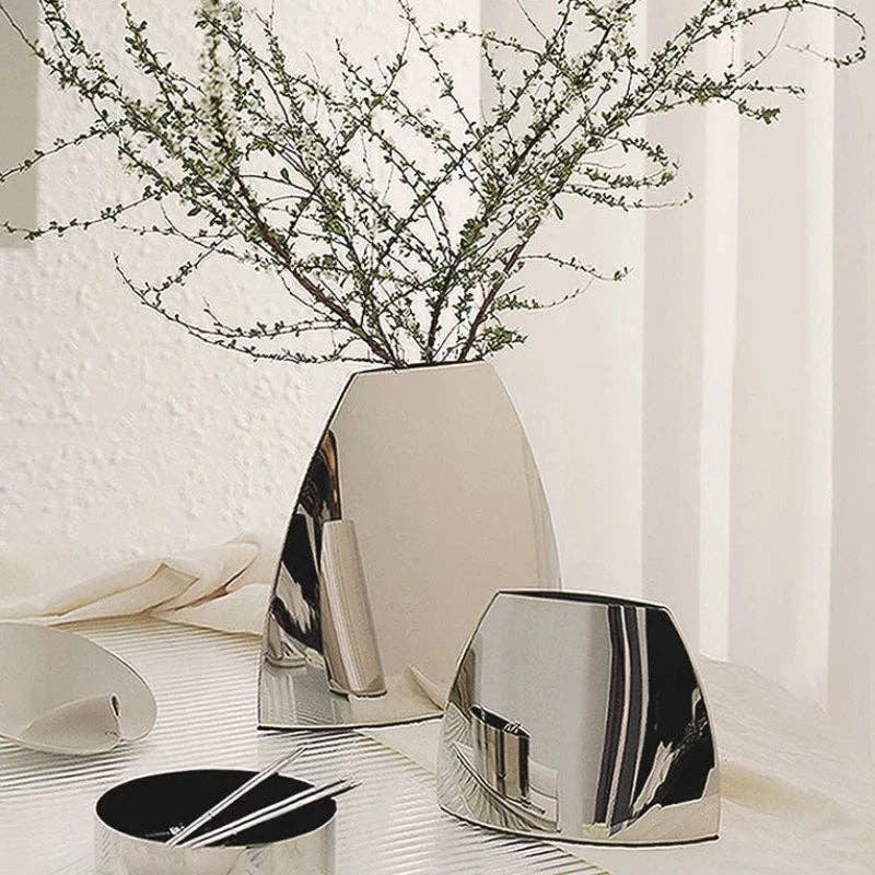 Vase miroir argenté - Image 3