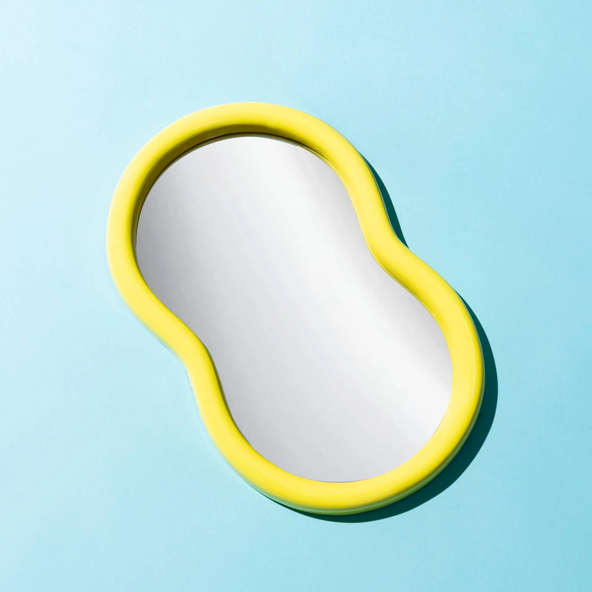 Miroir ovale brillant Waldorf Jaune - Image 2
